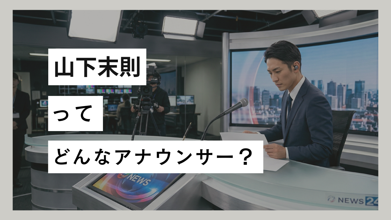 山下末則ってどんなアナウンサー?プロフィール、経歴、出演番組は?
