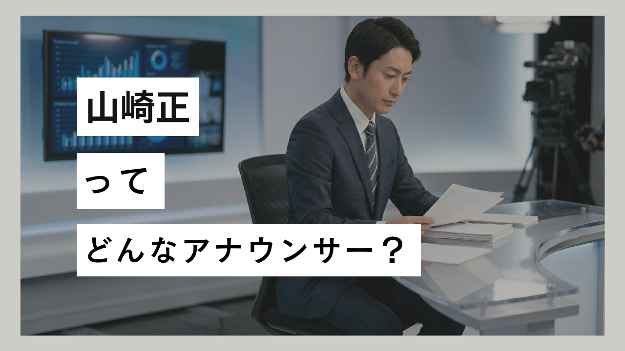 山崎正ってどんなアナウンサー?プロフィール、経歴、出演番組は?